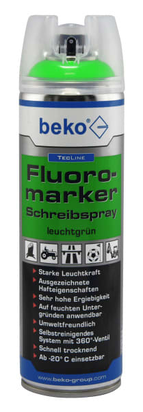 BEKO - TecLine Fluoromarker Schreibspray 500 ml leuchtgrün