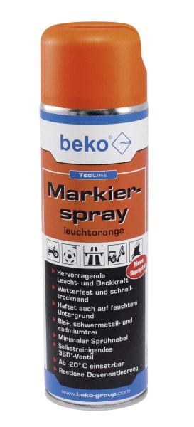 BEKO - TecLine Markierspray 500 ml leuchtorange