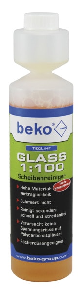 BEKO - TecLine GLASS 1:100 Scheibenreiniger Konzentrat 250 ml