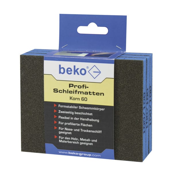 BEKO - Profi-Schleifmatte 3er-Set, Korn 60 MEHRSPRACHIG (DE, IT, FR