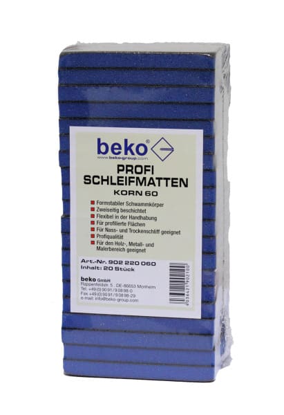 BEKO - Profi-Schleifmatte 20er-Set, Korn 100