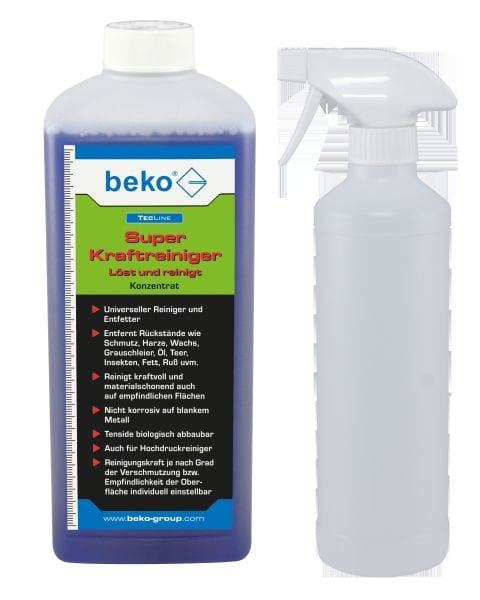 BEKO - SET:1xTecLine Super-Kraftreiniger 1 l,Sprühflasche 500ml leer