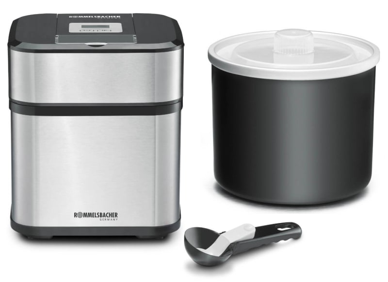 ROMMELSBACHER - Eismaschine 12W LCD 1.5L. schwarz-edelstahl