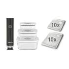 ROMMELSBACHER - Vakuumier-Starterset 7l/min kabell. Akku +Beutel +USB-Kab. +3Glasbeh. anth-met