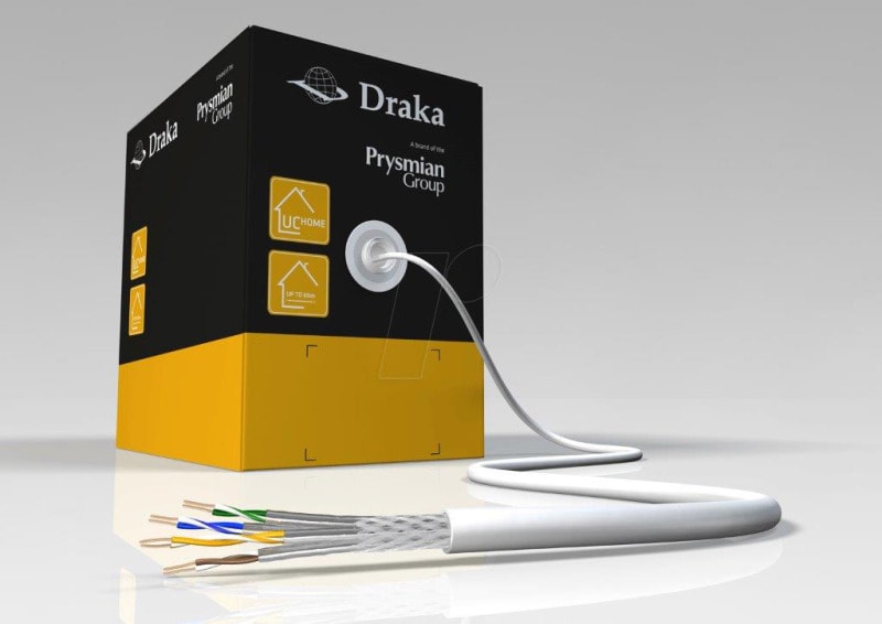 DRAKA - Datenkabel Kat.7 S/FTP 4x2xAWG26/1 LSHF Ø=5,8mm 350m