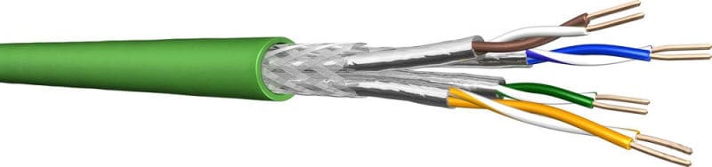 DRAKA - Datenkabel Kat.7 S/FTP 4x2xAWG23/1 PUR Fca grün (VPE=1000m)
