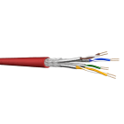 DRAKA - Datenkabel Kat.7 S/FTP flexibel 4x2xAWG27/7 PUR Fca rot 100m
