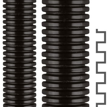 FLEXA - Wellschlauch, PA 6-S, schwarz, für einfache Anwendungen, AD 15,8, 12,0 x 15,8 mm