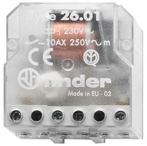 FINDER - Stromstossschalter für Chassis oder UP-Dose, 1 Schliesser 10A, Aus/An, 230VAC