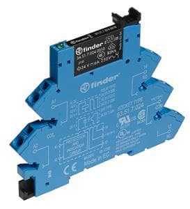 FINDER - Koppelrelais Zugfederklemmen, 1 W 6A, Spule 240VAC