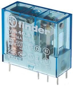 FINDER - Steck-/Printrelais, 1 W für 16A, Kontaktmaterial AgSnO2, Spule 24VDC