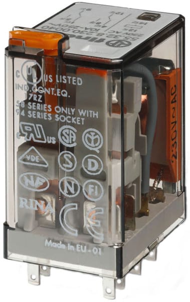 FINDER - Steckrelais, 2 W 10A, Spule 230VAC