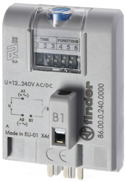 FINDER - Zeitmodul-Multifunktion, 8 Zeitfunktionen, für 12 - 240VAC/DC