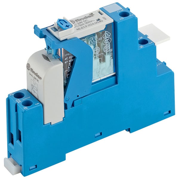 FINDER - Koppelrelais Schraubanschlüsse, 1 W 16A, Spule 24VDC