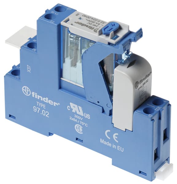 FINDER - Koppelrelais Schraubanschlüsse, 2 W 8A, Spule 12VDC