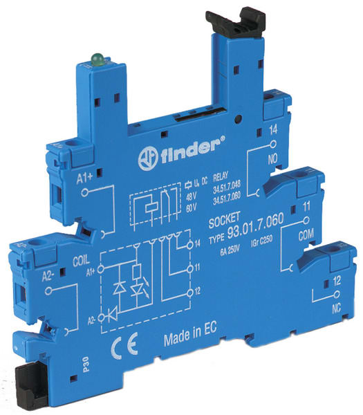 FINDER - Fassung Schraubanschlüsse, für Relais 34.51 oder 34.81, für 6 bis 24VDC
