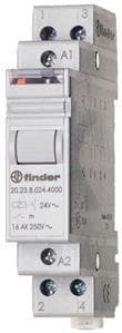FINDER - Stromstossschalter für Reiheneinbau, 1S+1Ö 16A, Aus An/An Aus, für 24VDC