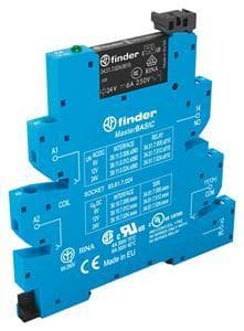 FINDER - Koppelrelais MasterBASIC, Schraubanschlüsse, 1 W 6A, Spule 12VAC/DC