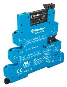 FINDER - Koppelrelais MasterPLUS, Push-In, 1 W 6A, Spule 12VAC/DC