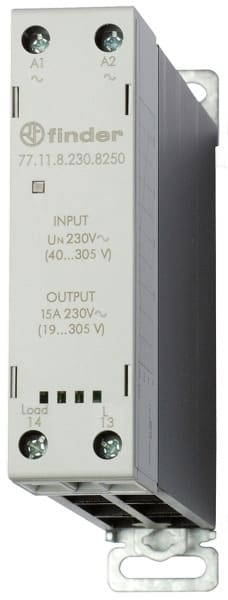 FINDER - Elektronisches Lastrelais, 15A/24-277VAC, Einschaltstrom bis 400A für 10ms