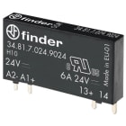 FINDER - Relais steck-/print, Eingang 24VDC, Ausgang SSR 1 Schliesser 6A/24VDC