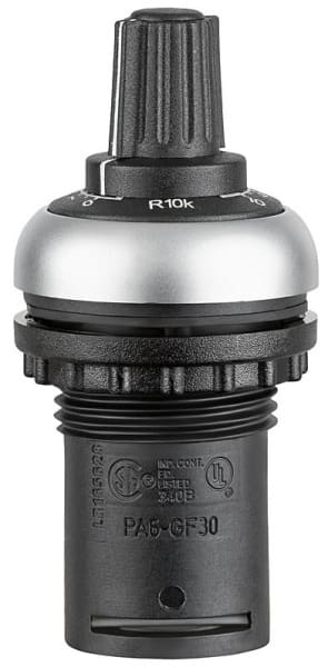 FINDER - Potentiometer, Einbautyp 22,5 mm, für Typ 87.02, 10 kOhm/0,25W, 10er Skala