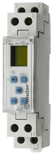 FINDER - Schaltuhr Reiheneinbau, elektronisch, Wochenprogramm, 1 W 16A, 24VAC/DC