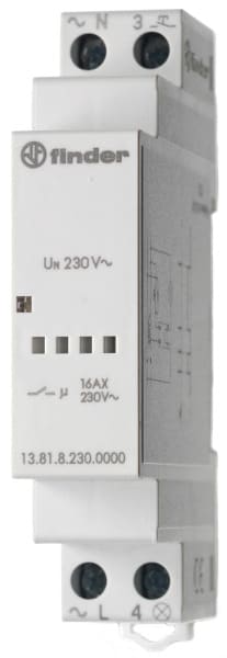 FINDER - Stromstossschalter für Reiheneinbau, elektronisch, 1 Schliesser 16A, für 230VAC