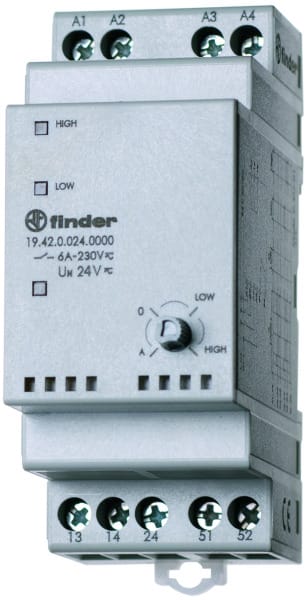 FINDER - Digitales Auto-Off-On-Relais, 2-stufig, 2 Schliesser 5A, für 24VAC/DC