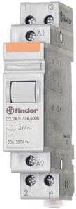 FINDER - Installationsrelais Reiheneinbau, 2 Öffner 20A, Prüftaste, 230VAC