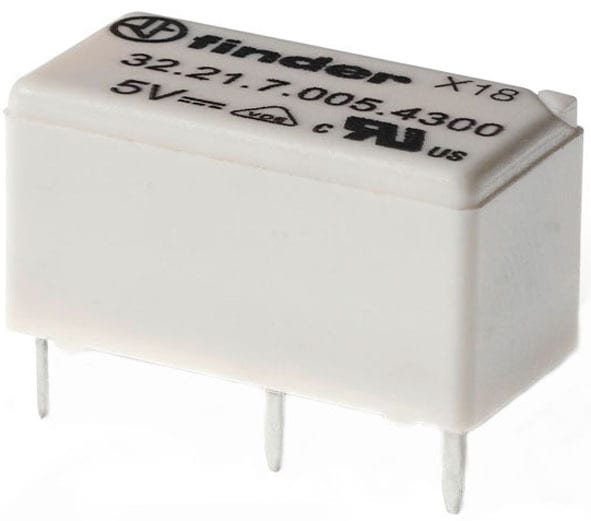 FINDER - Relais, Printanschlüsse, 1 W 6A, Kontaktmaterial AgSnO2, Spule 18VDC, 200 mW