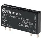 FINDER - Steck-/Printrelais, Eingang 24VDC, Ausgang SSR 1 Schliesser 0,1A/48VDC