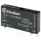 FINDER - Steck-/Printrelais, Eingang 24VDC, Ausgang SSR 1 Schliesser 2A/230VAC