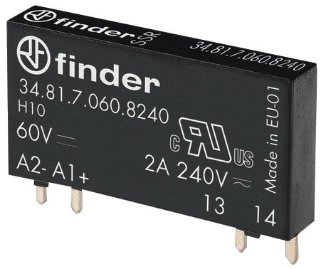 FINDER - Steck-/Printrelais, Eingang 60VDC, Ausgang SSR 1 Schliesser 2A/230VAC
