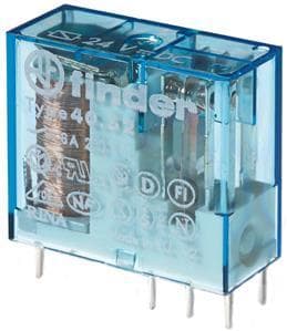 FINDER - Steck-/Printrelais, waschdicht, 2 Schliesser für 8A, Spule 24VDC sensitiv