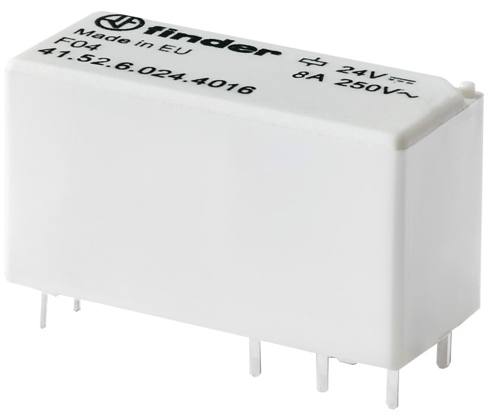FINDER - Printrelais, bistabil 2 Spulen, gepolt, 2 W 8A, AgSnO2, Spulen 24VDC