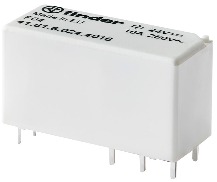 FINDER - Printrelais, bistabil  2 Spulen, gepolt, 1 W 16A, AgSnO2, Spulen 12VDC