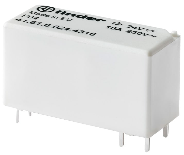 FINDER - Printrelais, bistabil  2 Spulen, gepolt, 1 Schliesser 16A, AgSnO2, Spulen 24VDC