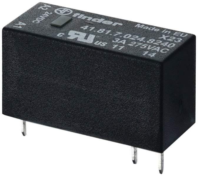 FINDER - Steck-/Printrelais, Eingang 24VDC, Ausgang SSR 1 Schliesser 3A/12 bis 275VAC
