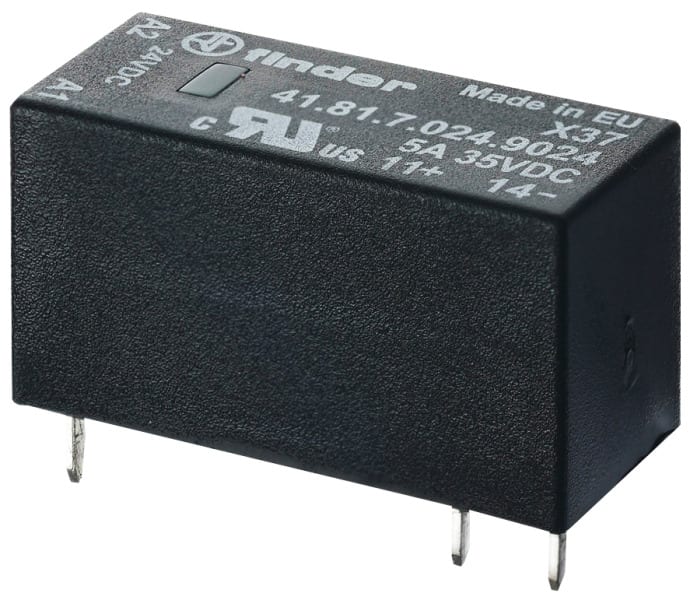 FINDER - Steck-/Printrelais, Eingang 24VDC, Ausgang SSR 1 Schliesser 5A/1,5 bis 35VDC