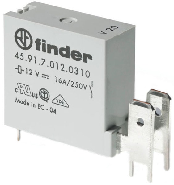 FINDER - Relais Print-/Flachsteck, 1 Schliesser 16A, Spule 24VDC sensitiv