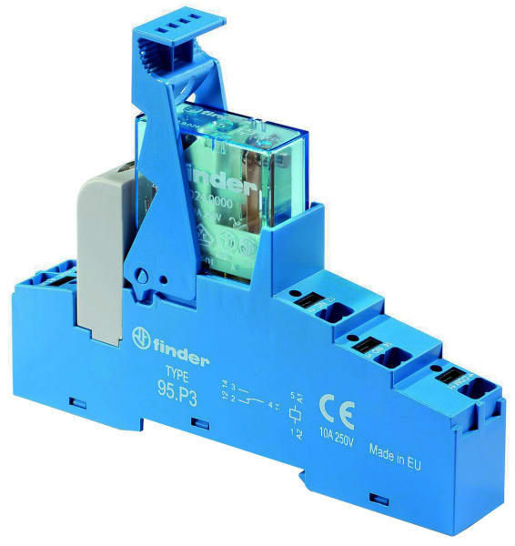 FINDER - Koppelrelais Push-In-Klemmen, 1 W 10A, Spule 12VDC
