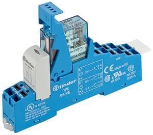 FINDER - Koppelrelais mit Push-In-Klemmen, 2 Wechsler 8 A, Spule 24 V DC