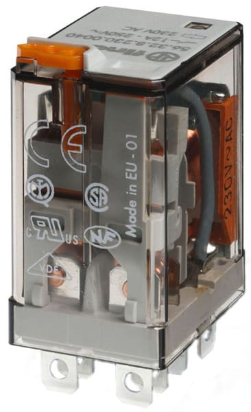 FINDER - Steckrelais, 2 Schliesser 12A, Spule 230VAC