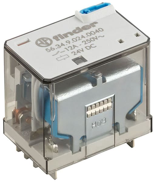 FINDER - Steckrelais, 4 Wechsler 12A, Spule 12VDC