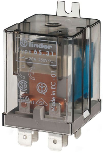 FINDER - Relais Flachsteckanschlüsse, 1 S 30A, Kontaktmaterial AgSnO2, Spule 230VAC