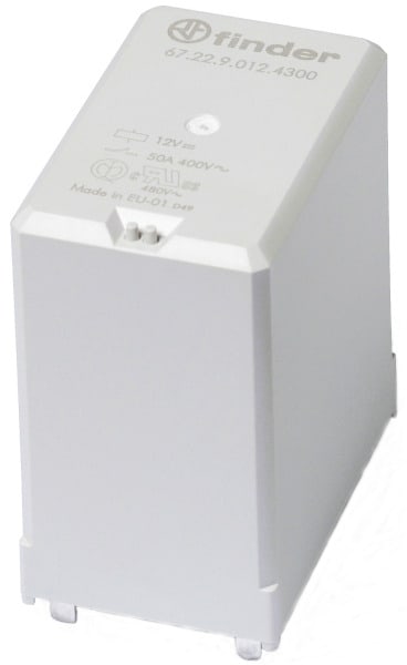 FINDER - Printrelais 2 S, Einsatz in Wechselrichtern, max. Dauerstrom 50A, Spule 24VDC