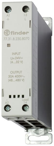 FINDER - Relais 1 SSR-Kontakt 30A/60 -440VAC, Einschaltstrom -520A 10ms, Eingang 230VAC
