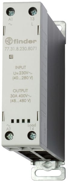 FINDER - Relais 1 SSR-Kontakt 30A/60 -440VAC, Einschaltstrom -520A 10ms, Eingang 230VAC