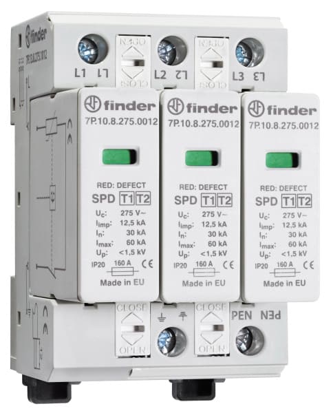 FINDER - Blitz- und Überspannungsableiter Typ 1 + 2, für Photovoltaikanlagen bis 1500 V DC